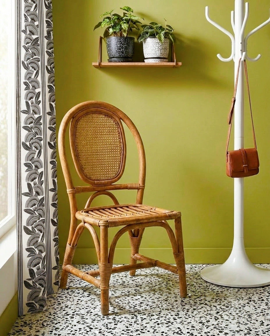 Chaise vintage en rotin - années 70