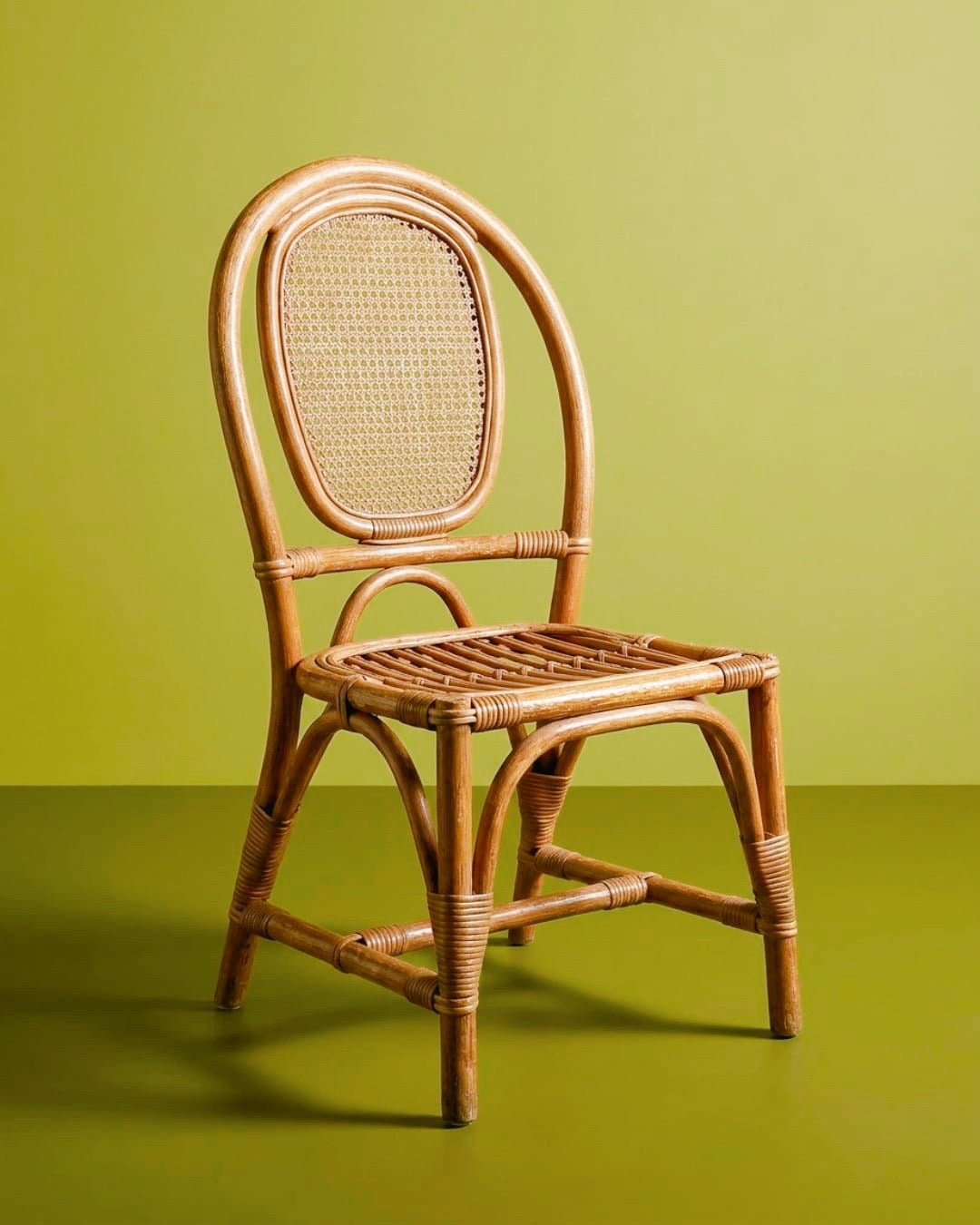 Chaise vintage en rotin - années 70