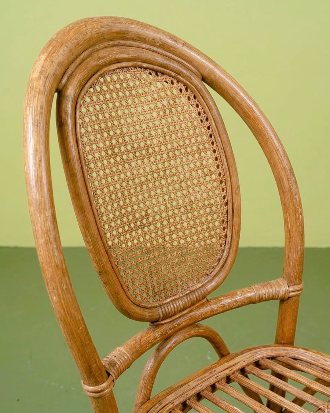 Chaise vintage en rotin - années 70
