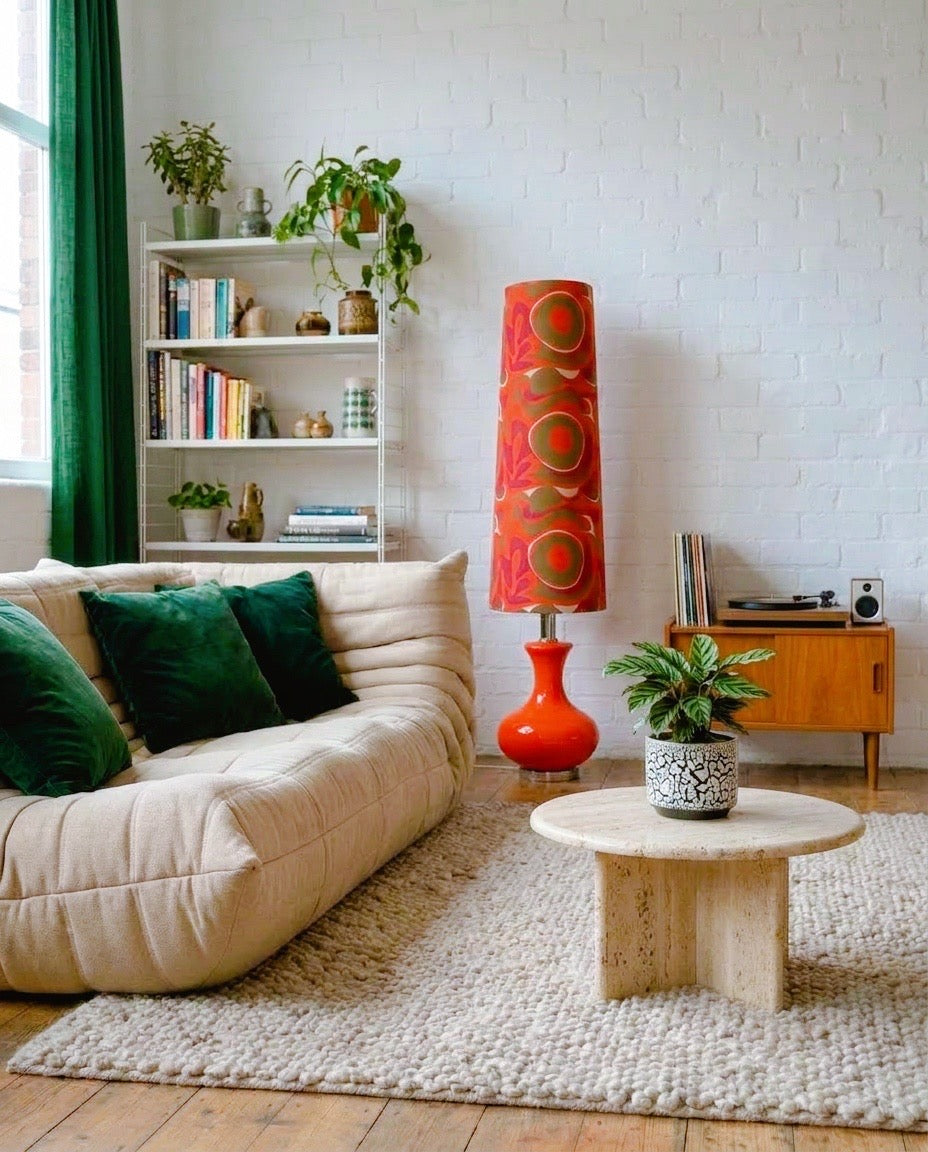Lampe vintage XXL Opaline - H.130cm